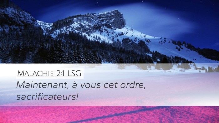 Malachie 2:1 LSG Bible Verse Image