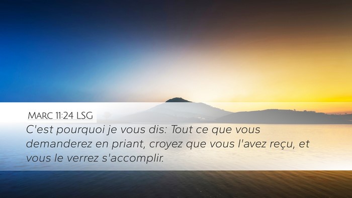 Marc 11:24 LSG Bible Verse Image