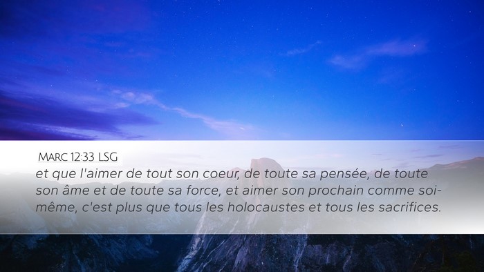 Marc 12:33 LSG Bible Verse Image