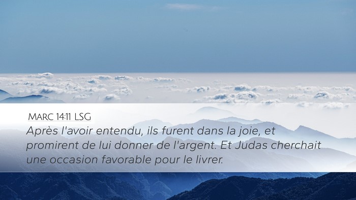 Marc 14:11 LSG Bible Verse Image