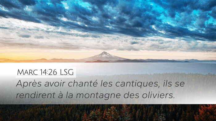 Marc 14:26 LSG Bible Verse Image
