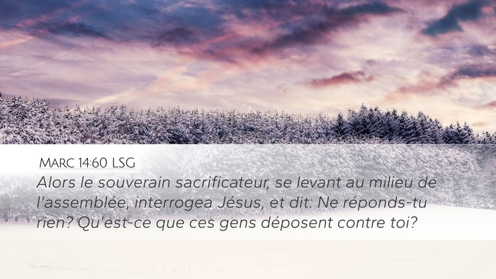 Marc 14:60 LSG Bible Verse Image