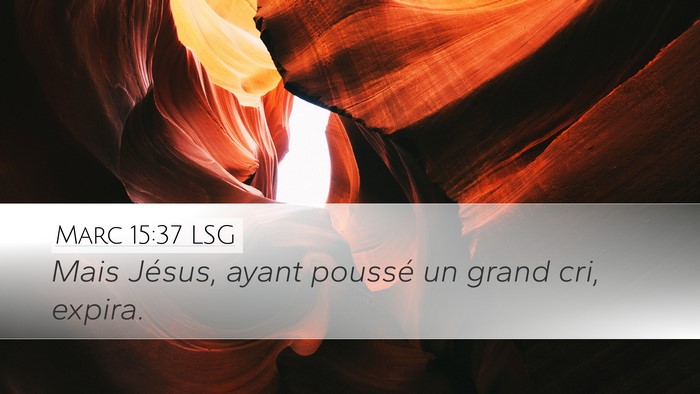 Marc 15:37 LSG Bible Verse Image