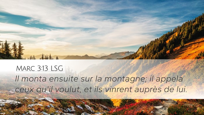 Marc 3:13 LSG Bible Verse Image