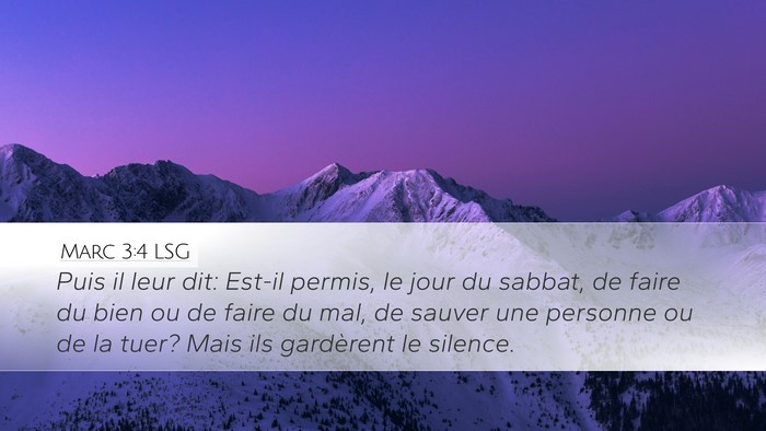 Marc 3:4 LSG Bible Verse Image