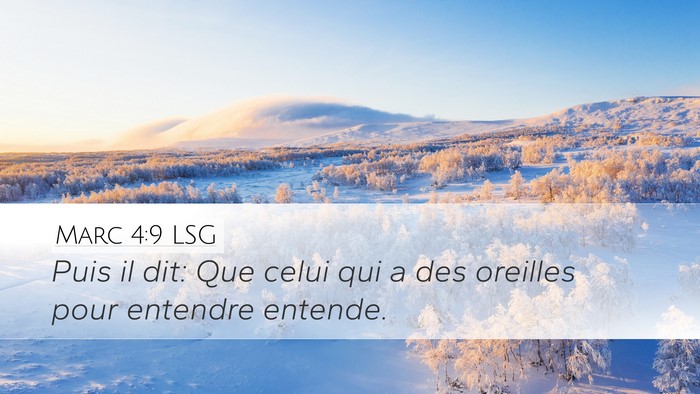 Marc 4:9 LSG Bible Verse Image
