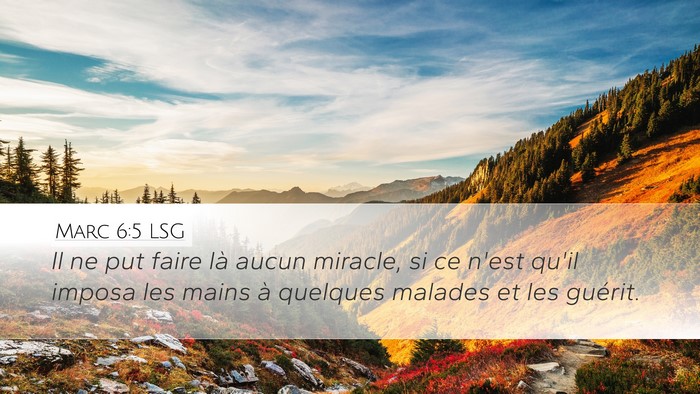 Marc 6:5 LSG Bible Verse Image