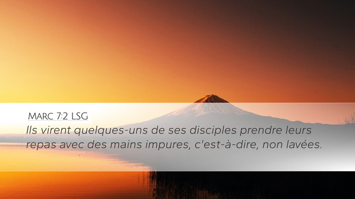 Marc 7:2 LSG Bible Verse Image