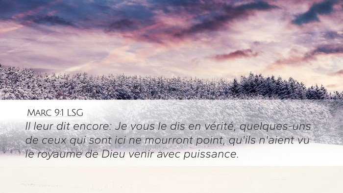 Marc 9:1 LSG Bible Verse Image