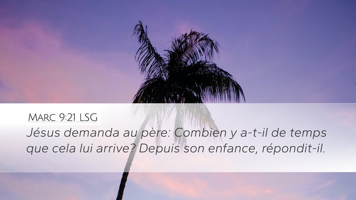 Marc 9:21 LSG Bible Verse Image
