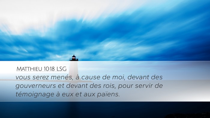 Matthieu 10:18 LSG Bible Verse Image