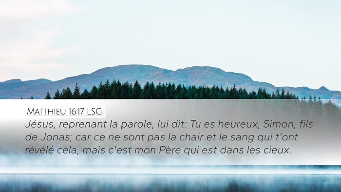 Matthieu 16:17 LSG Bible Verse Image