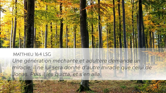 Matthieu 16:4 LSG Bible Verse Image