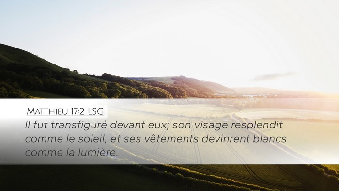 Matthieu 17:2 LSG Bible Verse Image