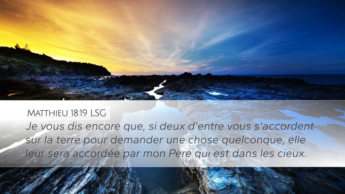 Matthieu 18:19 LSG Bible Verse Image