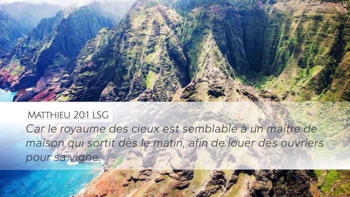 Matthieu 20:1 LSG Bible Verse Image