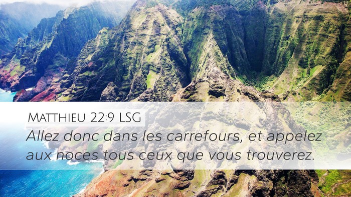 Matthieu 22:9 LSG Bible Verse Image