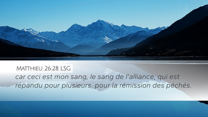 Matthieu 26:28 LSG Bible Verse Image