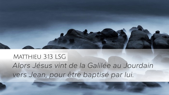 Matthieu 3:13 LSG Bible Verse Image