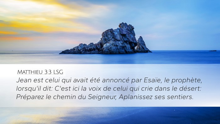 Matthieu 3:3 LSG Bible Verse Image
