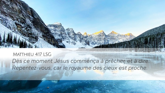 Matthieu 4:17 LSG Bible Verse Image