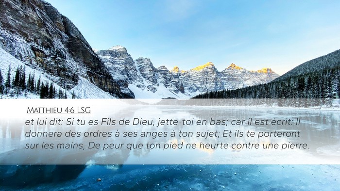 Matthieu 4:6 LSG Bible Verse Image