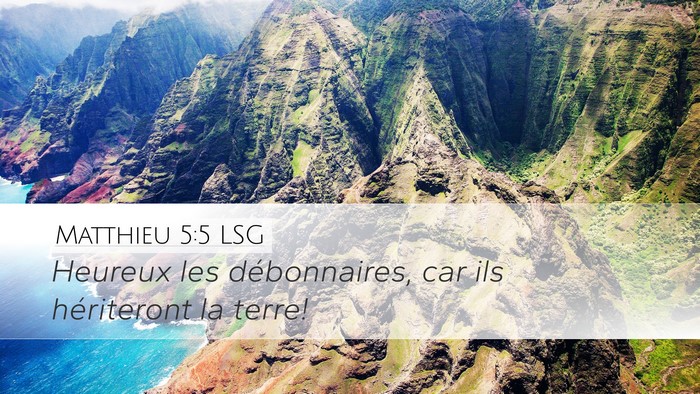 Matthieu 5:5 LSG Bible Verse Image