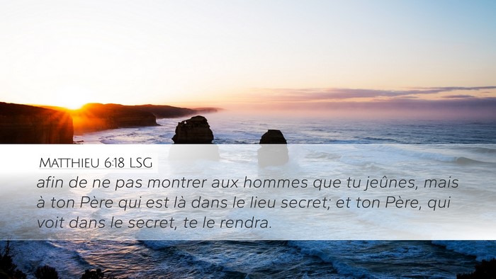 Matthieu 6:18 LSG Bible Verse Image