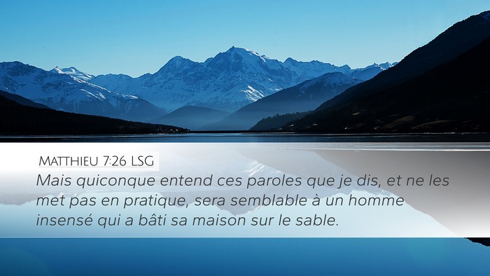 Matthieu 7:26 LSG Bible Verse Image