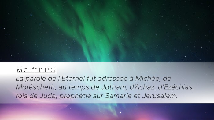 Michée 1:1 LSG Bible Verse Image