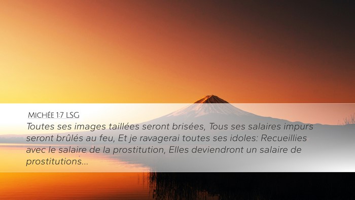 Michée 1:7 LSG Bible Verse Image