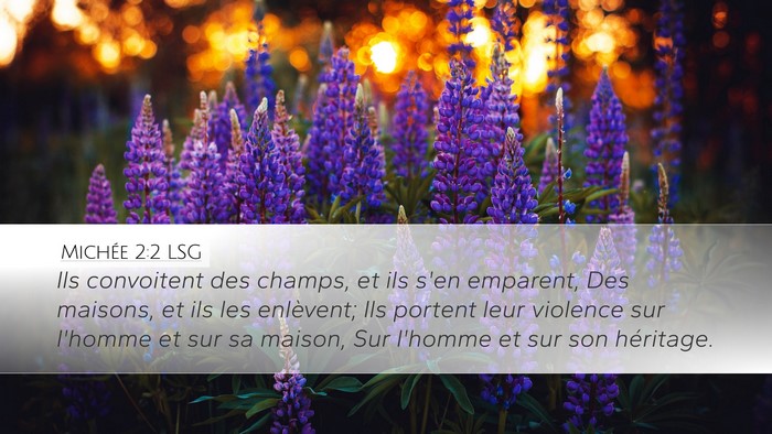 Michée 2:2 LSG Bible Verse Image