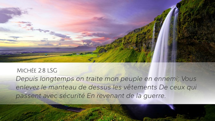 Michée 2:8 LSG Bible Verse Image
