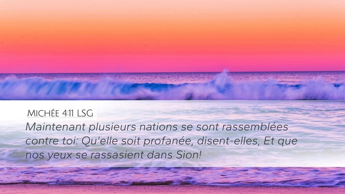 Michée 4:11 LSG Bible Verse Image