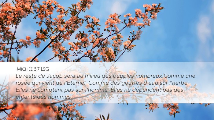 Michée 5:7 LSG Bible Verse Image