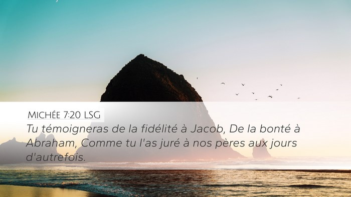 Michée 7:20 LSG Bible Verse Image