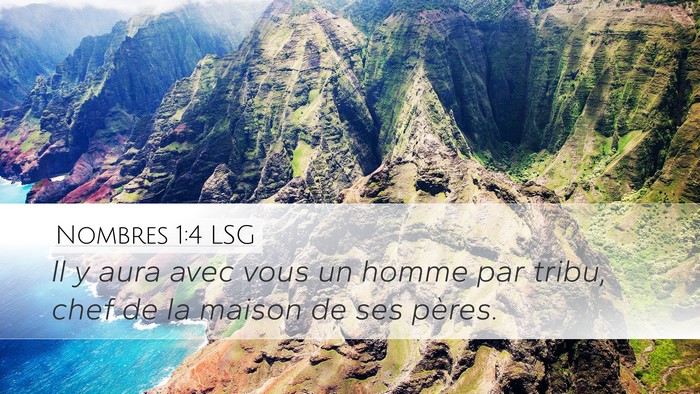 Nombres 1:4 LSG Bible Verse Image