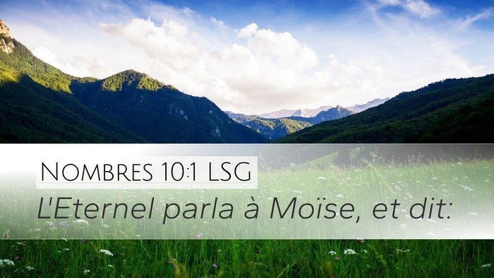 Nombres 10:1 LSG Bible Verse Image