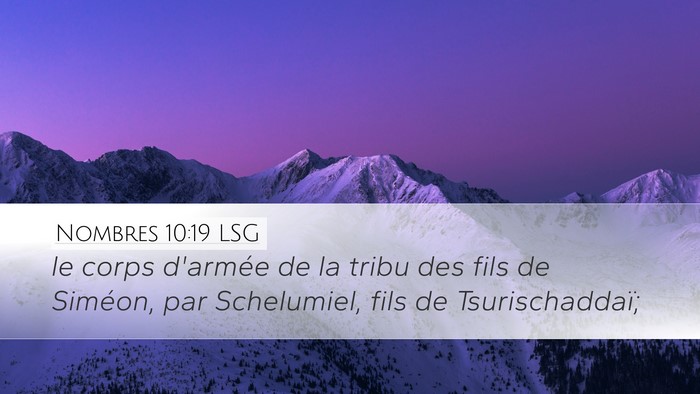 Nombres 10:19 LSG Bible Verse Image