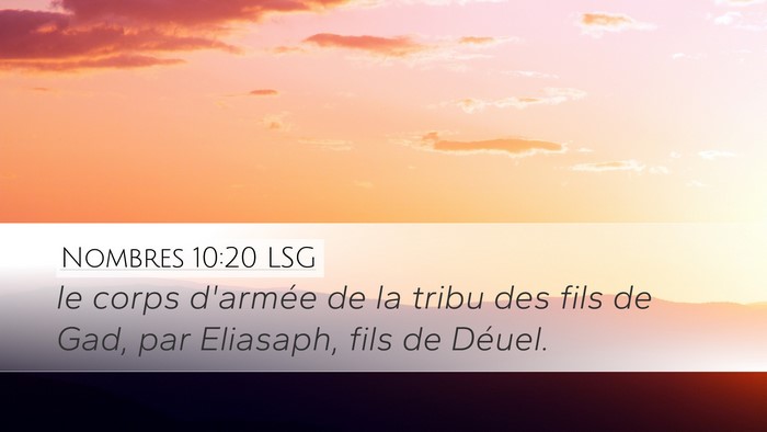 Nombres 10:20 LSG Bible Verse Image