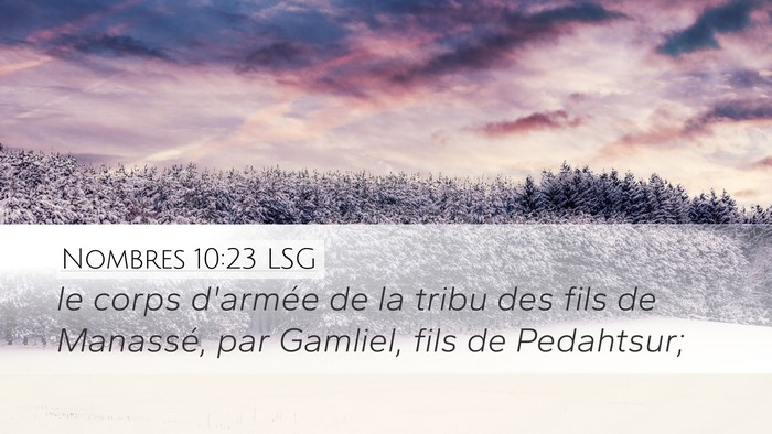 Nombres 10:23 LSG Bible Verse Image