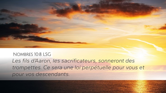 Nombres 10:8 LSG Bible Verse Image