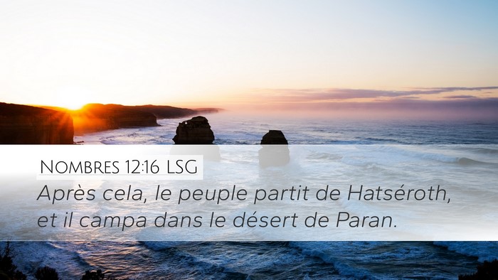 Nombres 12:16 LSG Bible Verse Image