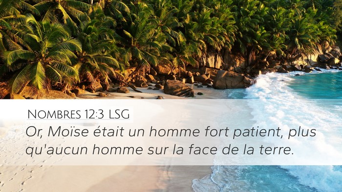 Nombres 12:3 LSG Bible Verse Image