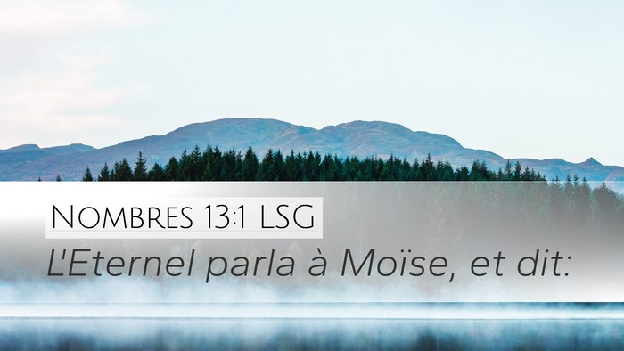 Nombres 13:1 LSG Bible Verse Image