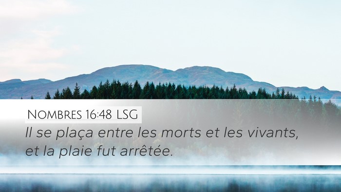 Nombres 16:48 LSG Bible Verse Image