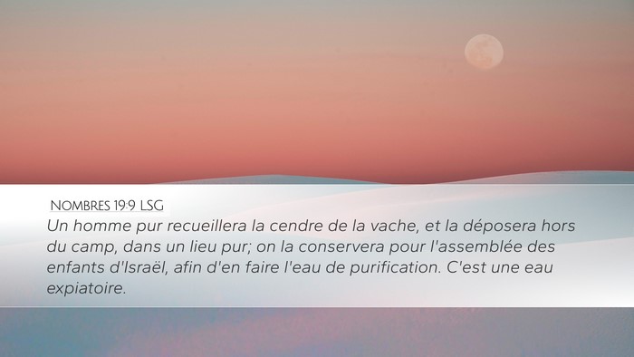 Nombres 19:9 LSG Bible Verse Image