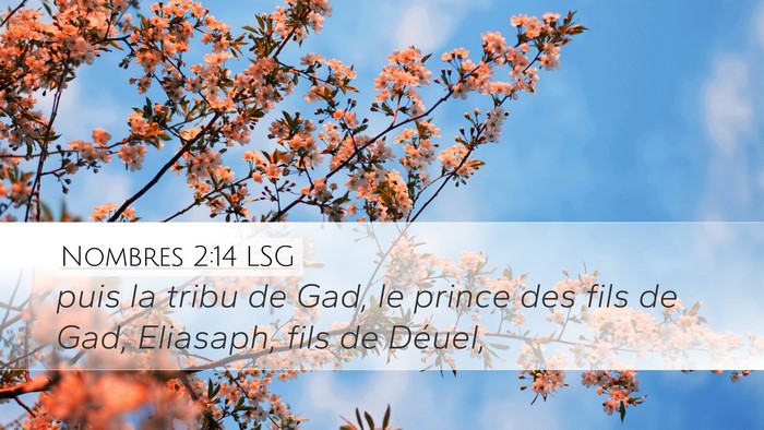 Nombres 2:14 LSG Bible Verse Image