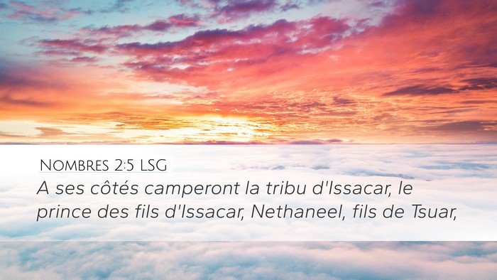 Nombres 2:5 LSG Bible Verse Image