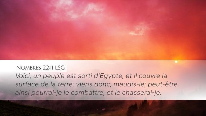 Nombres 22:11 LSG Bible Verse Image